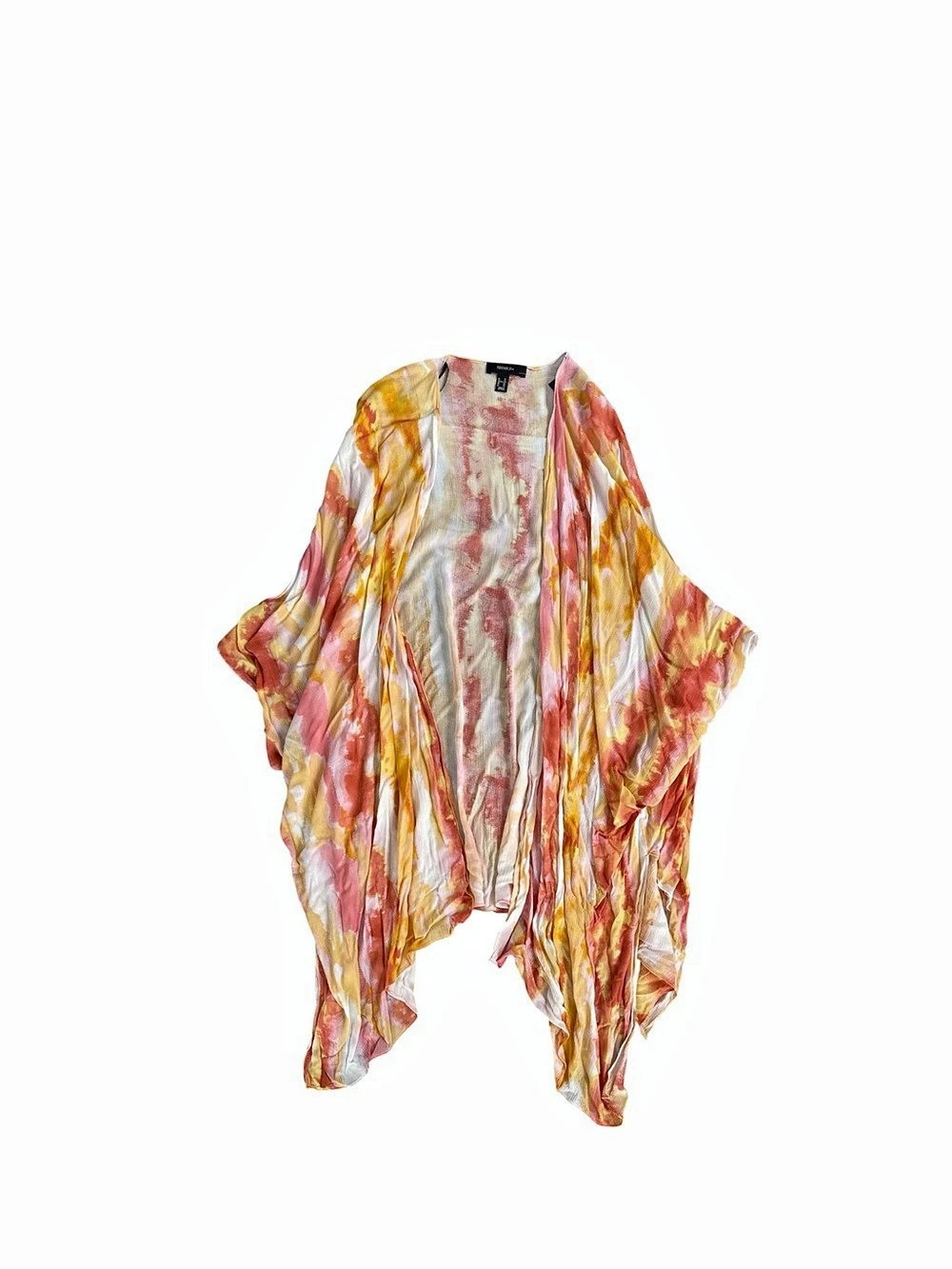 Forever 21 Floral Rayon Kimono in Pink & Yellow